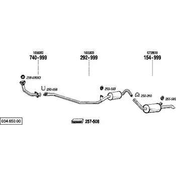Tlumič výfuku střední tlumič výfuku Bosal 292-999