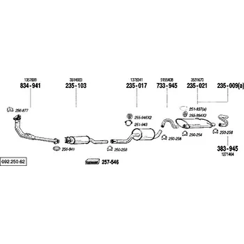 Tlumič výfuku přední tlumič výfuku Bosal 235-103