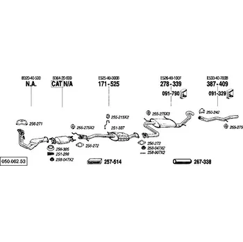 Tlumič výfuku střední tlumič výfuku Bosal 171-525