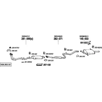 Zadní díl výfuku zadní tlumič výfuku Bosal 145-033