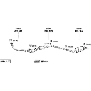 Zadní díl výfuku zadní tlumič výfuku Bosal 154-927