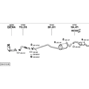 Zadní díl výfuku zadní tlumič výfuku Bosal 154-471