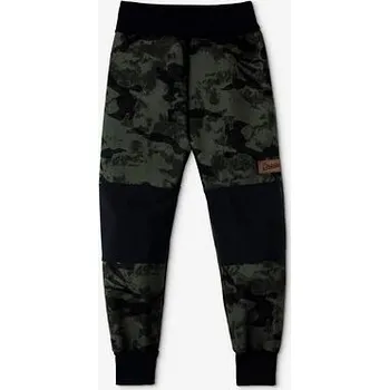 Chlapecké kalhoty Dětské softshellové kalhoty Drexiss s fleecem army-black velikost 128-134