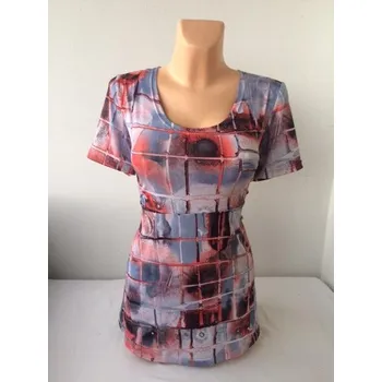 Dámská halenka Halenka HANKA- S přestřihem, Barva Světle modrá, Velikost XXXL 54, Materiál 98% Polyester 2% Lycra