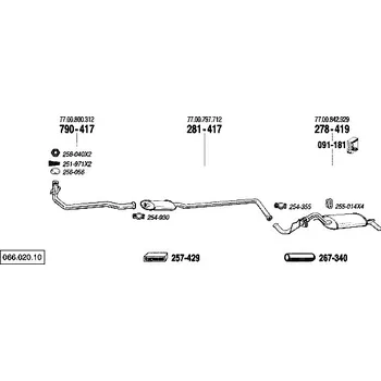 Tlumič výfuku střední tlumič výfuku Bosal 281-417