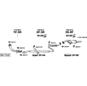 Tlumič výfuku střední tlumič výfuku Bosal 287-909