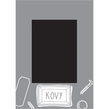 Odpadkový koš Samolepka třídění odpadu - víko - kovy