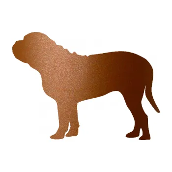 Polep vozidla SAMOLEPKA Pes 170 levá Bordeauxská doga (44 - měděná metalíza) NA AUTO, NÁLEPKA, FÓLIE, POLEP, TUNING, VLASTNÍ TEXT, TISK, AUTOSAMOLEPKY.cz, POLEPY, OBRÁZEK, LOGO, SAMOLEPKY