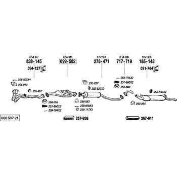 Tlumič výfuku střední tlumič výfuku Bosal 278-471
