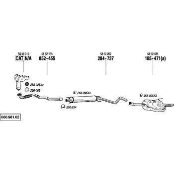 Zadní díl výfuku zadní tlumič výfuku Bosal 185-471