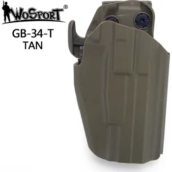 Airsoft Wosport WST univerzální opaskové pouzdro GB34 pro Compact pistole, pravé - Písková