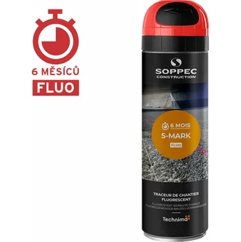 Barva ve spreji Značkovací sprej fluorescenční S MARK - Červený sprej S MARK balení 12x500ml