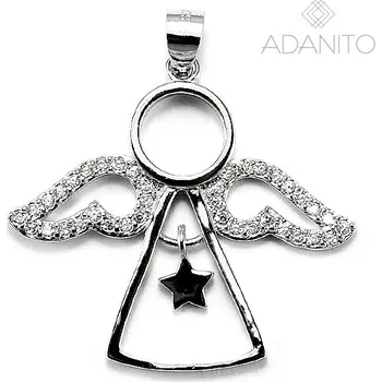 Přívěsek Stříbrný přívěsek anděl se zirkony