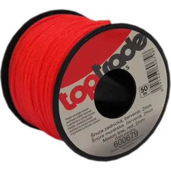 Lany TOPTRADE šňůra zednická PE, O 2 mm / 50 m, červená 600679