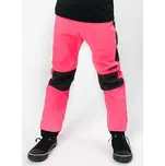 Dětské softshellové kalhoty Drexiss s fleecem neon pink grey velikost 152-158