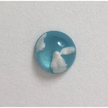 Materiál na výrobu šperku Kabošon z pryskyřice - obláčkový