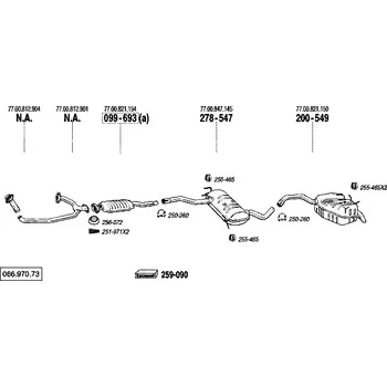 Zadní díl výfuku zadní tlumič výfuku Bosal 200-549