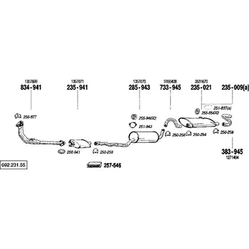 Tlumič výfuku přední tlumič výfuku Bosal 235-941