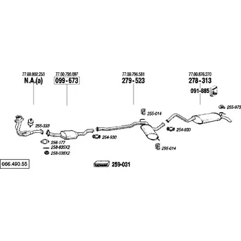 Tlumič výfuku střední tlumič výfuku Bosal 279-523