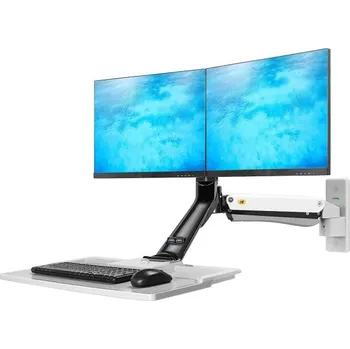 Televizní držák Univerzální držák na 2 monitory s policí HS-40-2A