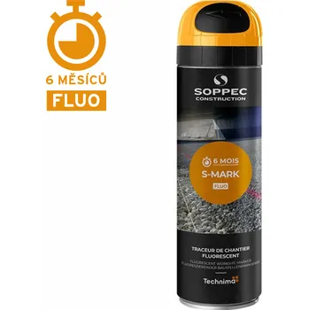 Barva ve spreji Značkovací sprej fluorescenční S MARK - Oranžový sprej S MARK balení 12x500ml