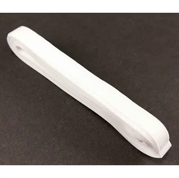 Stuha Luxusní saténová rypsová stuha - šíře 1 cm - bílá