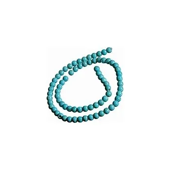 Dětské navlékací korálky Tyrkenit, korálky 6 mm (69 ks)