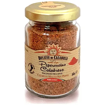 Sušené mleté kalábrijské chilli 50g Delizie di Calabria
