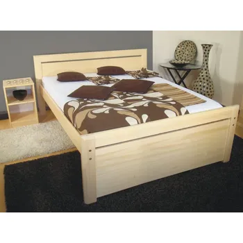 Postel Zvýšené dvoulůžko z masivu MISSY SENIOR 140x200 smrk