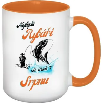 Hrnek velký barevný s potiskem Hrníček Srpen