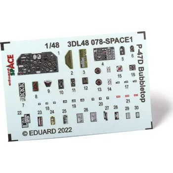 Plastikový model Eduard 1/48 P-47D Bubbletop SPACE (TAMIYA)