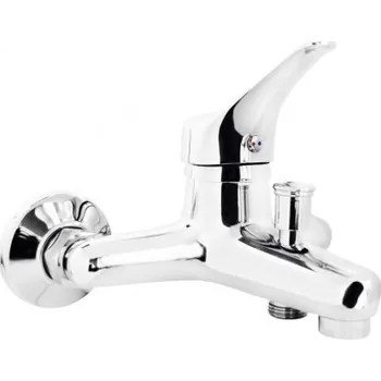 Deante Joko, nástěnná vanová baterie 150mm bez sprchového příslušenství, chromová, BOJ_010M