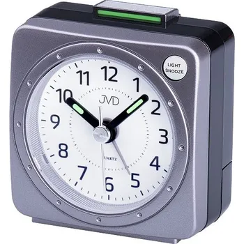 Budík JVD Nejlevnější baterkový budík JVD quartz SR220.3 s osvětlením