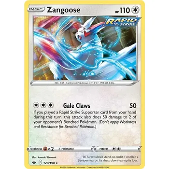 Sběratelská karetní hra Zangoose Reverse 120/198 - Chilling Reign Typ karty: Non-Holo