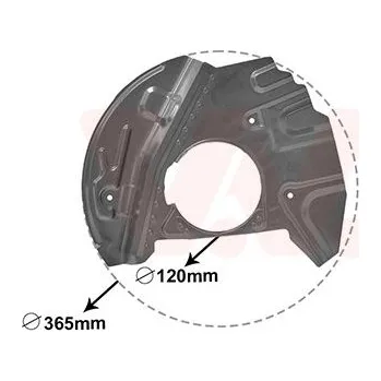 Brzdový kotouč Ochranný plech proti rozstřikování, brzdový kotouč VAN WEZEL 0685372