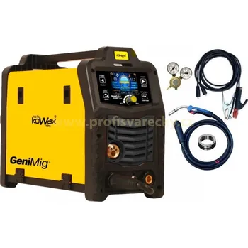 Svářečka Kowax Set B GeniMig 240DP LCD 4-kladka + hořák 4m + sv. kabely 3