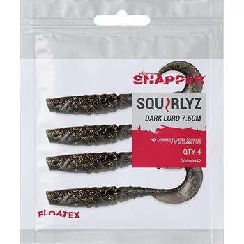 Gumová nástraha Korum Snapper Squirlyz 7,5cm 4ks Dark Lord