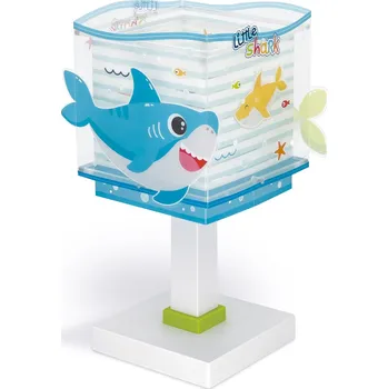 Lampička Dalber 63471 SHARKS - Dětská fosforeskující lampička s motivem žraloka + Dárek LED žárovka (Stolní lampička pro děti )