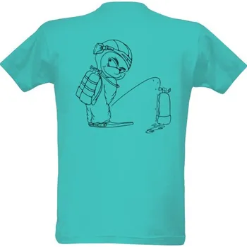 Tričko s potiskem Potapěč twin set black pánské