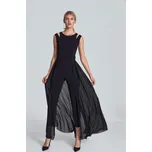 Černý overal s vrchní sukní M717 Black Velikost: XL