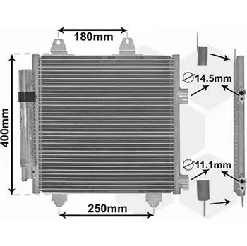 Výparník klimatizace Kondenzátor, klimatizace VAN WEZEL 53005414