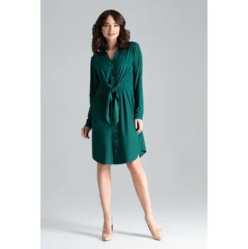 Dámské šaty Zelené šaty s vázáním L031 Velikost: S