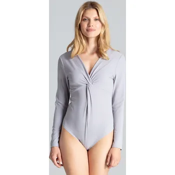 Body Body se zvrásněným výstřihem M685 Grey Velikost: XL