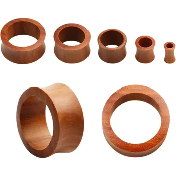 Náušnice Atreya Dřevěný tunel Sawo dřevo Velikost: 19 mm