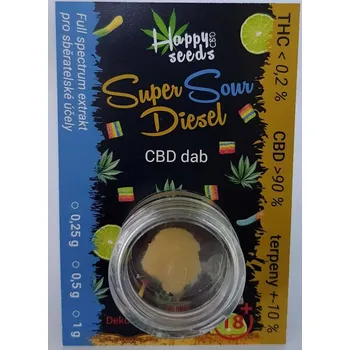 CBD CBD dab - Super Sour Diesel (CBD>90%) od Happy seeds Váha: 0,25 g