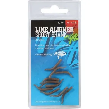 Giants Fishing Rovnátka Na Háček Line Aligner Short Shank Large Brown 10 ks