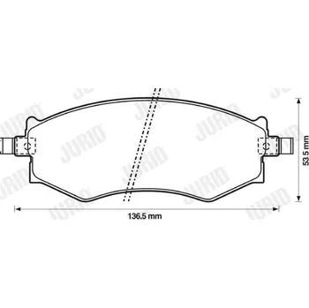 Brzdová destička Sada brzdových destiček, kotoučová brzda JURID 572339J