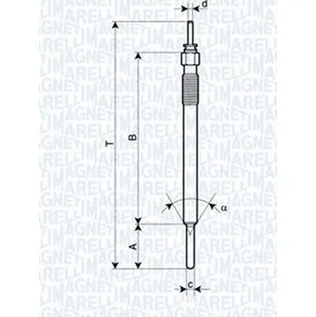 Zapalovací a žhavicí svíčka Žhavící svíčka MAGNETI MARELLI 062900088304