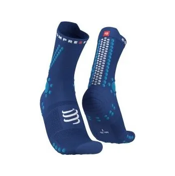 Běžecké oblečení COMPRESSPORT PRO RACING SOCKS V4.0 TRAIL sodalite/fluo blue T1 podkolenky