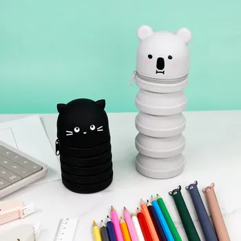 Penál POP IT penál zvíře, šedá NPS164